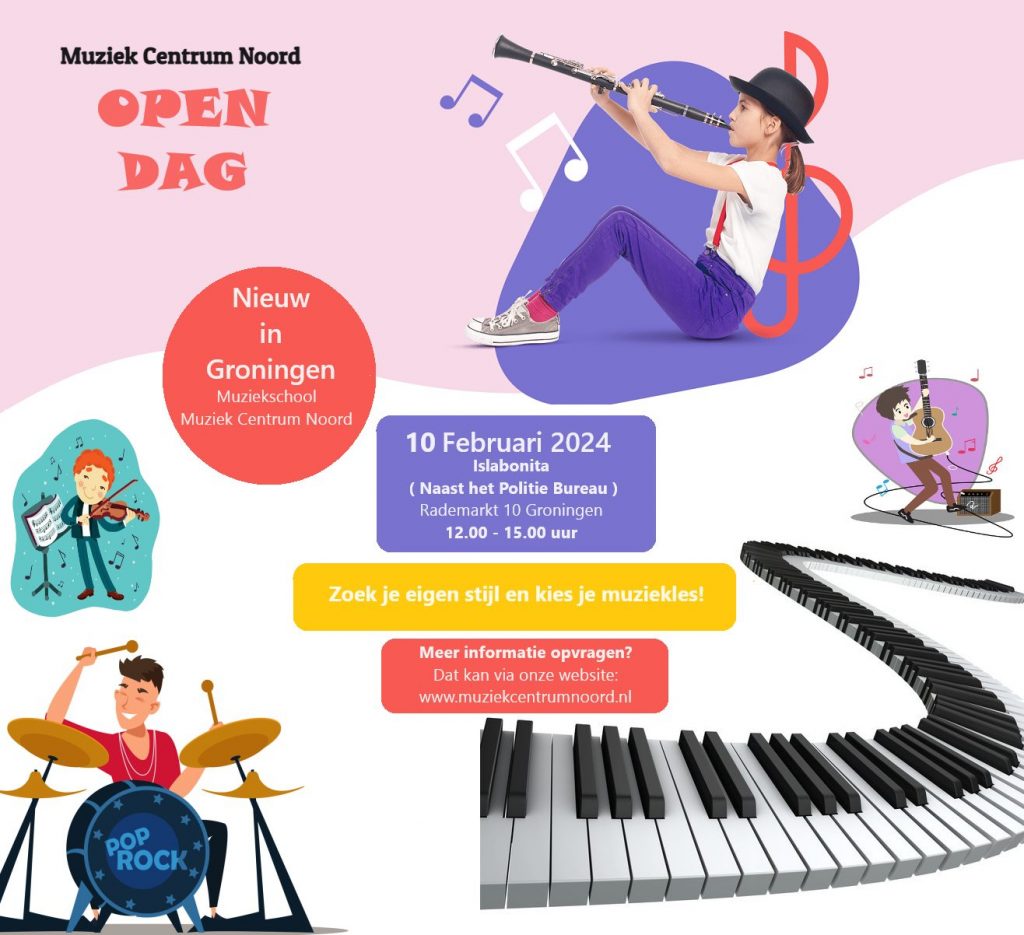 <p> <img src="Opendag" alt=""> <strong>Opendag</strong> ... </p> Wil jij een instrument bespelen? Kom bij de opendag 10 februari 2024 tussen 12:00 - 15:00 uur en hoor de mogelijkheden!